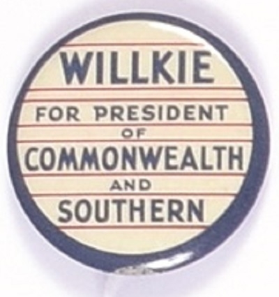 Willkie for President of Commonwealth and Southern