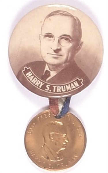 Truman Celluloid With Medal