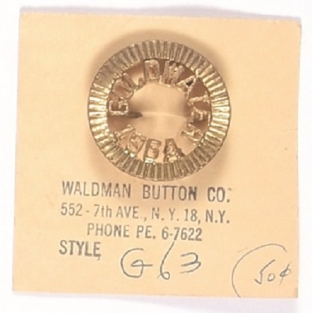 Goldwater 1964 Pin With Original Card