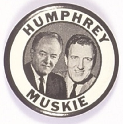Humphrey, Muskie Black and White Jugate