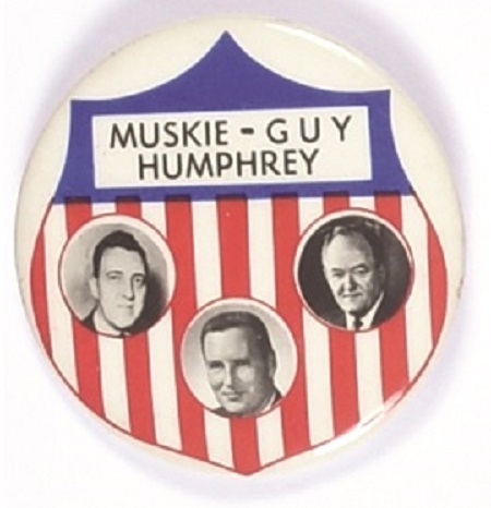 Humphrey, Muskie, Guy North Dakota Coattail
