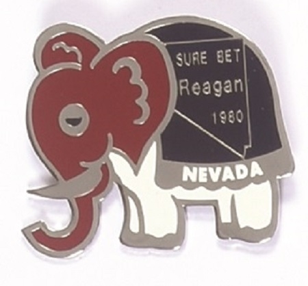 Reagan Nevada Enamel Elephant Pin