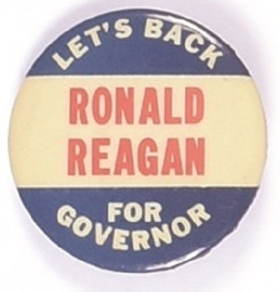 Lets Back Reagan for Governor