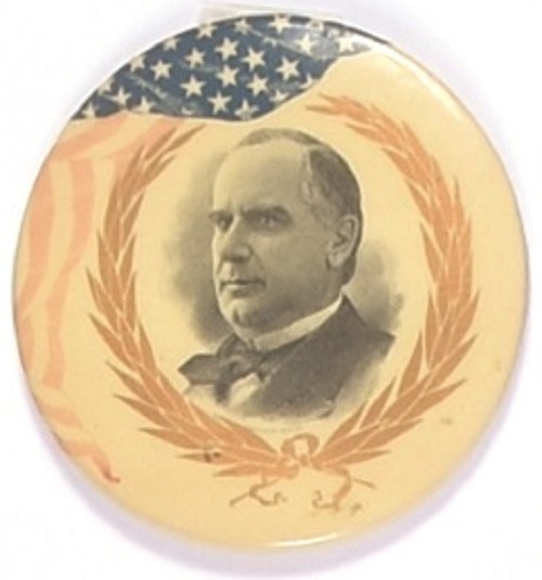 McKinley Flag and Laurel Celluloid