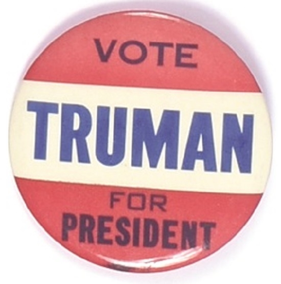 Vote Truman RWB Celluloid