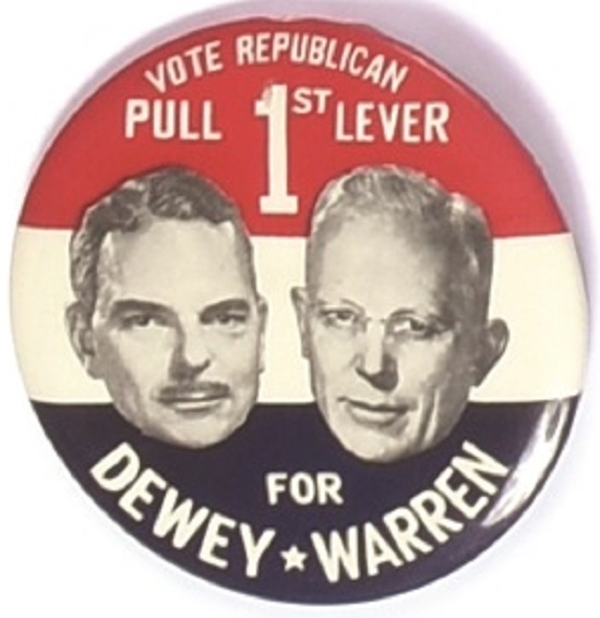 Dewey, Warren Pull 1st Lever Scarce Jugate