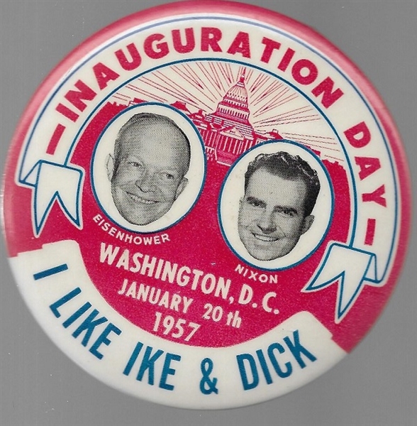 Ike, Nixon 1957 Inauguration Day Jugate
