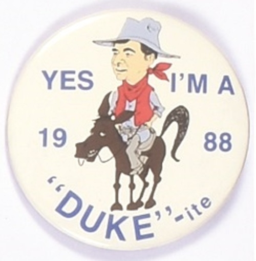 Dukakis Yes I'm a Duke-Ite