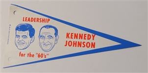 Kennedy, Johnson 1960 Paper Flag