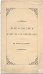Whig Policy 1856 Booklet