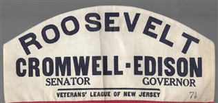 Roosevelt New Jersey Veterans Coattail Hat