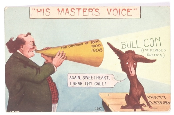Bryan His Masters Voice Postcard