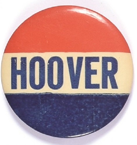 Hoover Red, White and Blue Large Celluloid