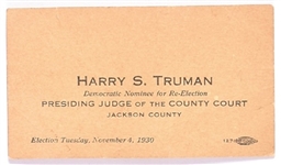 Harry Truman Jackson County Presiding Judge Card