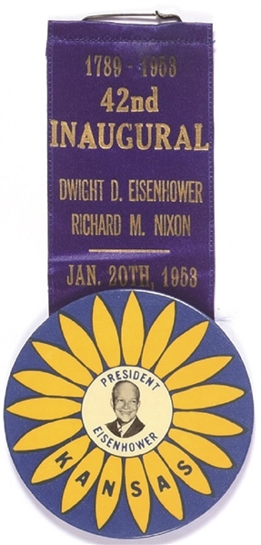 President Eisenhower Kansas Inaugural Badge