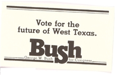 George W. Bush for Congress Texas Campaign Card