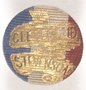 Cleveland, Stevenson Gold Letters Cloth Stud
