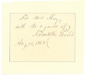 Franklin Pierce Autographed Note