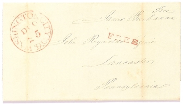 James Buchanan Signed Cover