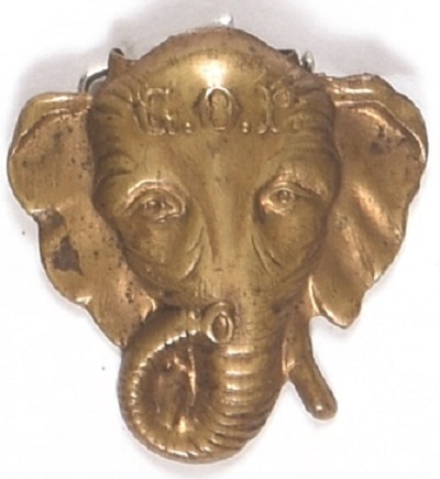 McKinley GOP Brass Elephant Pin