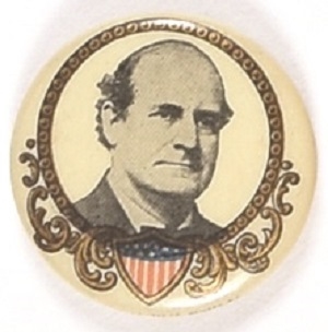 William Jennings Bryan Filigree and Shield Pin