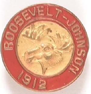Roosevelt Bull Moose Embossed Metal Pin