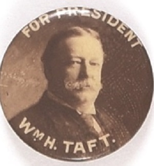 Wm. Taft for President Sepia Celluloid