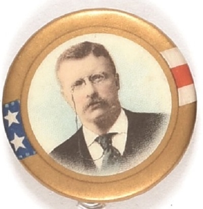Theodore Roosevelt Gold Border, Stars and Stripes