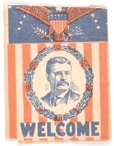 Welcome Theodore Roosevelt Paper Flag