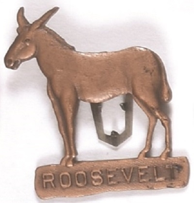 Roosevelt Embossed Brass Donkey