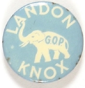 Landon, Knox Blue and White Elephant Pin