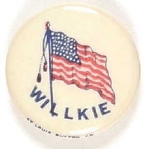 Willkie American Flag Celluloid