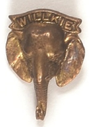 Willkie Brass Elephant Pin