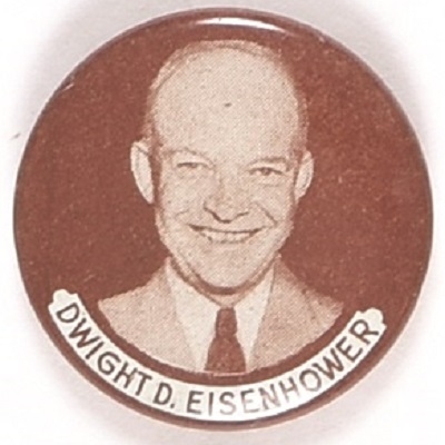 Eisenhower Brown and White Litho