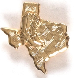 LBJ Cowboy Boots Texas Jewelry Pin