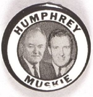 Humphrey, Muskie Black and White Jugate