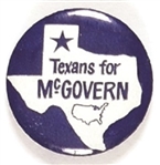 Texans for McGovern, White Version with USA Map