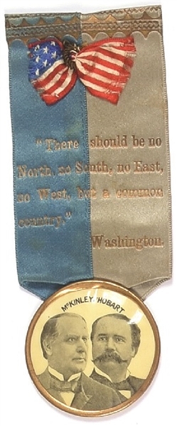 McKinley, Hobart Badge With George Washington Quote