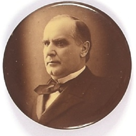 William McKinley Larger Size Sepia Celluloid