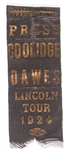 Coolidge Lincoln Tour Press Ribbon