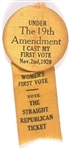 Harding Womens First Vote Pin, Ribbon
