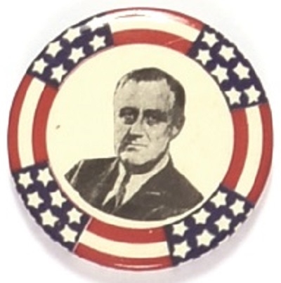 Franklin Roosevelt Stars and Stripes Celluloid