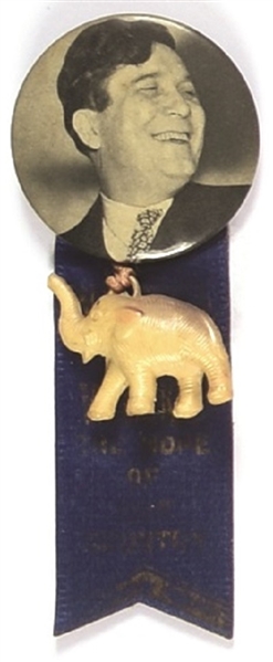 Willkie Celluloid, Ribbon, Elephant
