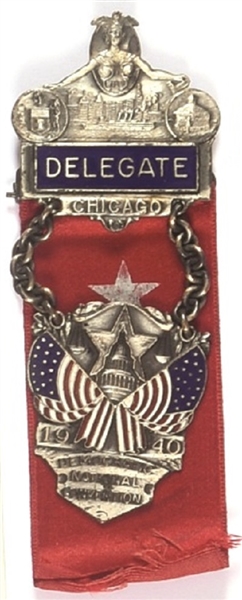 FDR 1940 Convention Delegate Badge