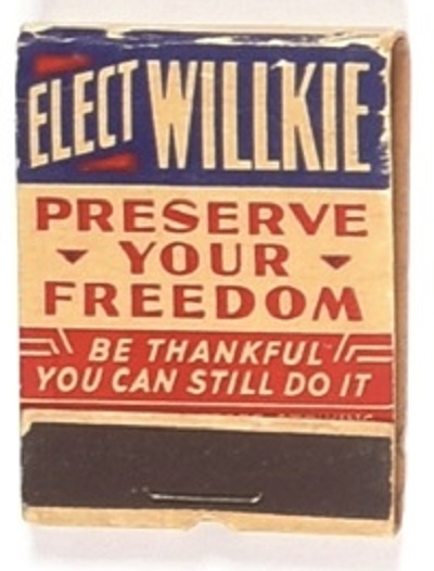 Elect Willkie Matchbook