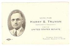 Truman US Senate Card