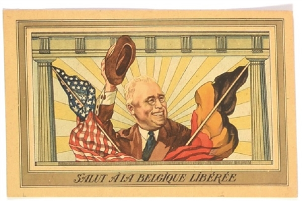Franklin Roosevelt Belgian Postcard