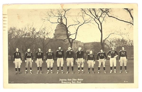 FDR Presidential Football Team Postcard