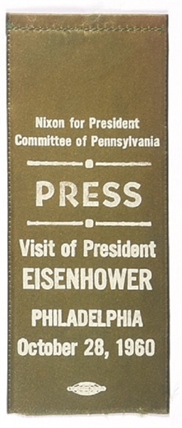 Eisenhower Philadelphia Visit Press Ribbon