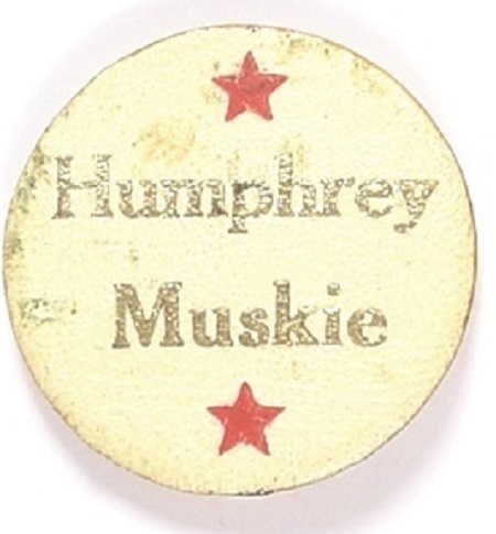Humphrey, Muskie Cloth-Covered Pin